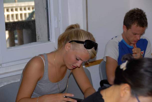 Student in a class