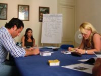 Lezione di italiano in piccolo gruppo